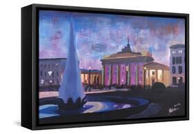 Paris Place in Berlin Germany-Martina Bleichner-Framed Stretched Canvas