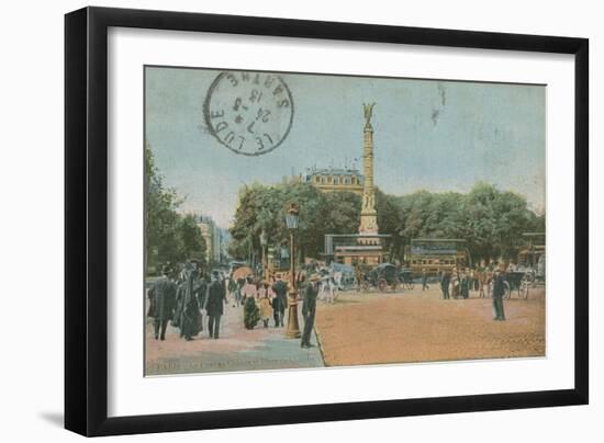 Paris - Pont Au Change and Place Du Chatelet. Postcard Sent in 1913-French Photographer-Framed Giclee Print