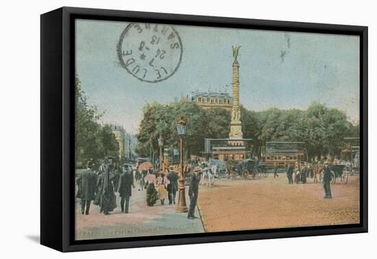 Paris - Pont Au Change and Place Du Chatelet. Postcard Sent in 1913-French Photographer-Framed Stretched Canvas