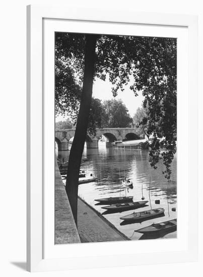 Paris, Pont Marie-Jules Dortes-Framed Giclee Print