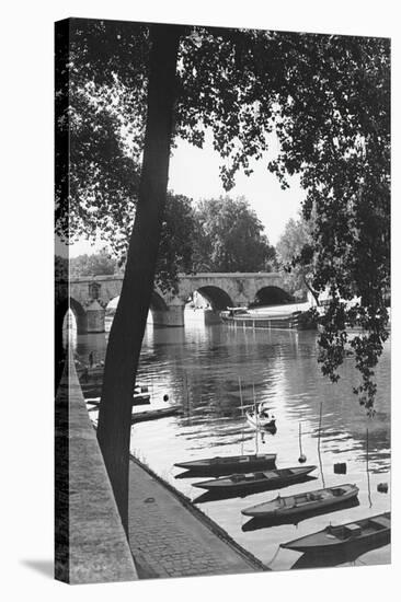Paris, Pont Marie-Jules Dortes-Stretched Canvas