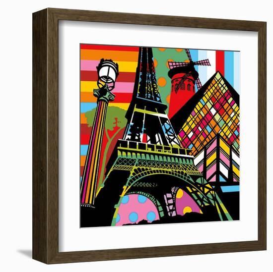 Paris Pop-Lobo-Framed Art Print