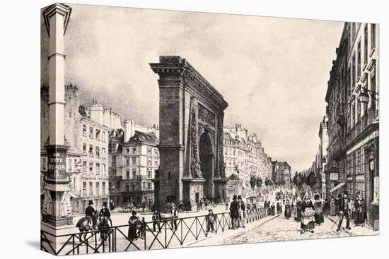 Paris Port Saint Denis 1835-null-Stretched Canvas