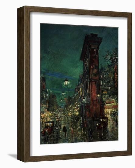 Paris, Porte Saint-Denis, 1923-1939-Konstantin Alexeyevich Korovin-Framed Giclee Print