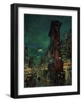 Paris, Porte Saint-Denis, 1923-1939-Konstantin Alexeyevich Korovin-Framed Giclee Print