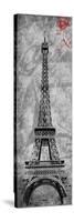 Paris Postal-Jace Grey-Stretched Canvas