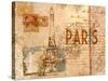 Paris Postcard-null-Stretched Canvas