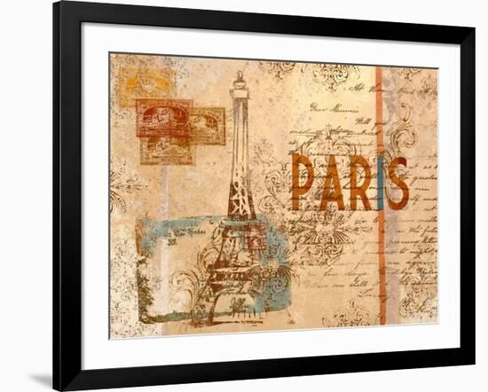 Paris Postcard-null-Framed Art Print