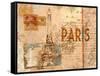 Paris Postcard-null-Framed Stretched Canvas
