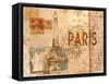 Paris Postcard-null-Framed Stretched Canvas