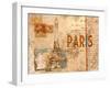 Paris Postcard-null-Framed Art Print