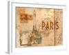 Paris Postcard-null-Framed Art Print