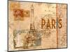 Paris Postcard-null-Mounted Art Print