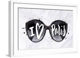 Paris Poster Sun Glasses-anna42f-Framed Art Print