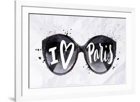 Paris Poster Sun Glasses-anna42f-Framed Art Print