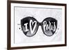 Paris Poster Sun Glasses-anna42f-Framed Art Print