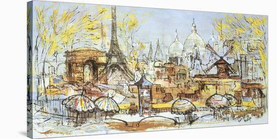 Paris Pot Pourri-Ben Maile-Mounted Stretched Canvas