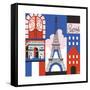 Paris Print-Julie Goonan-Framed Stretched Canvas