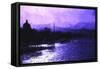 Paris Purple Sunset-Philippe Hugonnard-Framed Stretched Canvas