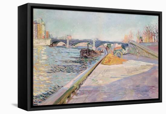 Paris, Quai De La Tournelle, 1886-Paul Signac-Framed Stretched Canvas
