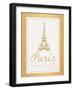 Paris Quote 2 Gold-Lauren Gibbons-Framed Art Print