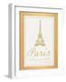 Paris Quote 2 Gold-Lauren Gibbons-Framed Art Print