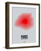 Paris Radiant Map 1-NaxArt-Framed Art Print