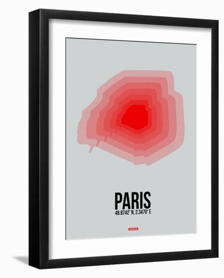 Paris Radiant Map 1-NaxArt-Framed Art Print
