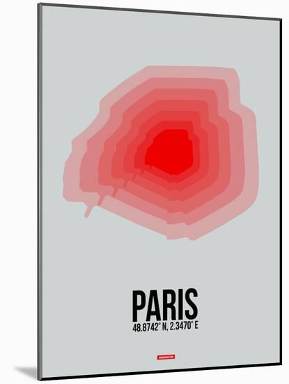Paris Radiant Map 1-NaxArt-Mounted Art Print