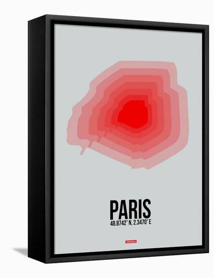 Paris Radiant Map 1-NaxArt-Framed Stretched Canvas