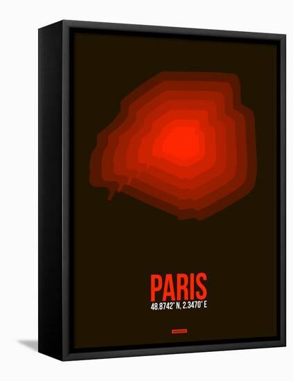 Paris Radiant Map 4-NaxArt-Framed Stretched Canvas