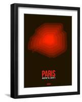 Paris Radiant Map 4-NaxArt-Framed Art Print