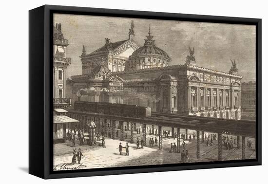 Paris, Railway Project-Hubert Clerget-Framed Stretched Canvas