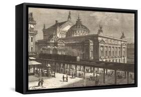 Paris, Railway Project-Hubert Clerget-Framed Stretched Canvas