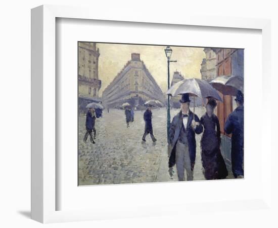 Paris, Rainy Day-Gustave Caillebotte-Framed Giclee Print