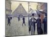Paris, Rainy Day-Gustave Caillebotte-Mounted Giclee Print