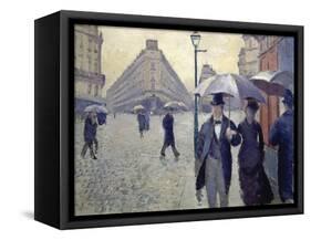 Paris, Rainy Day-Gustave Caillebotte-Framed Stretched Canvas