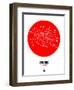 Paris Red Subway Map-NaxArt-Framed Art Print