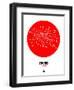 Paris Red Subway Map-NaxArt-Framed Art Print