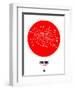 Paris Red Subway Map-NaxArt-Framed Art Print