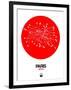 Paris Red Subway Map-NaxArt-Framed Art Print