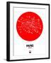 Paris Red Subway Map-NaxArt-Framed Art Print