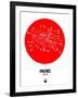 Paris Red Subway Map-NaxArt-Framed Art Print