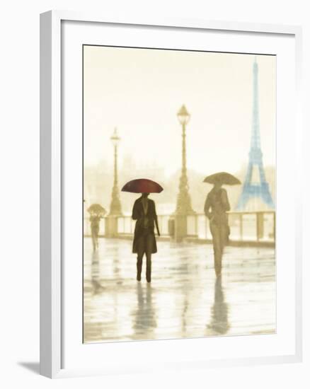 Paris Red Umbrella - Golden-Robert Canady-Framed Giclee Print