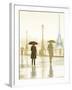 Paris Red Umbrella - Golden-Robert Canady-Framed Giclee Print