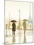 Paris Red Umbrella - Golden-Robert Canady-Mounted Giclee Print