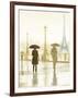 Paris Red Umbrella - Golden-Robert Canady-Framed Giclee Print