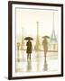 Paris Red Umbrella - Golden-Robert Canady-Framed Giclee Print