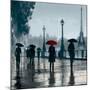 Paris Red Umbrella-Robert Canady-Mounted Giclee Print