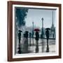 Paris Red Umbrella-Robert Canady-Framed Giclee Print